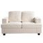Modern Loveseat, Comfortable 2 Seater Couch With Deep Seating, Loose Back Cushions, Wide Arms