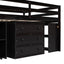 Loft Bed With Retractable Writing Desk And 3 Drawers With Storage Stairs And Shelves