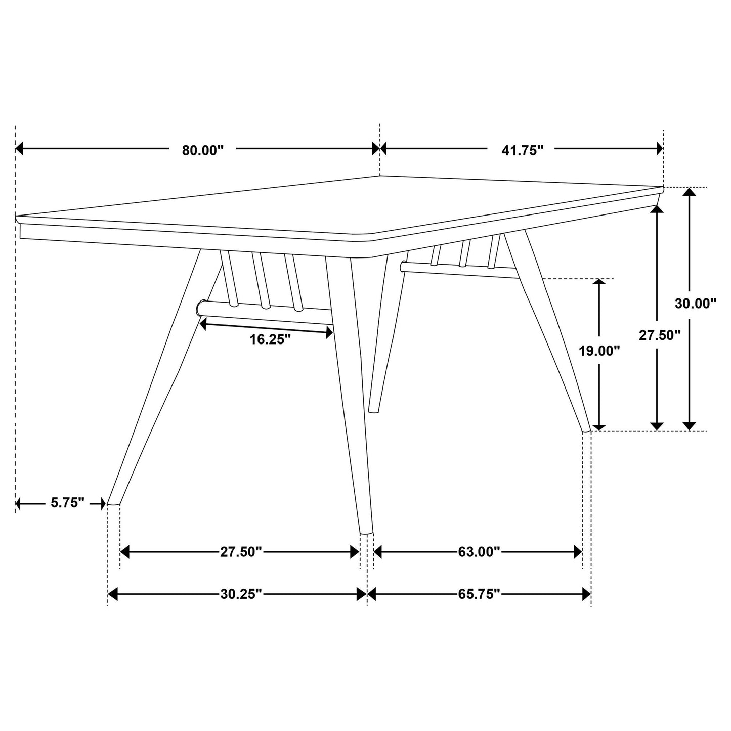 Wes - Rectangular Dining Table - Walnut