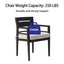 Outdoor Modern Dining Set, Chairs Sunbrella Cushioned And Dining Table With Umbrella Hole
