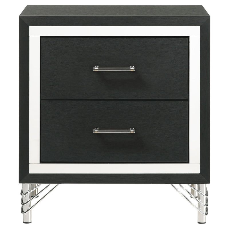 Malcolm - 2 Drawer Nightstand - Black