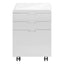 File Cabinet, Rolling Mobile, Storage Drawers, Printer Stand, Office, Work, Glossy Contemporary, Modern - White