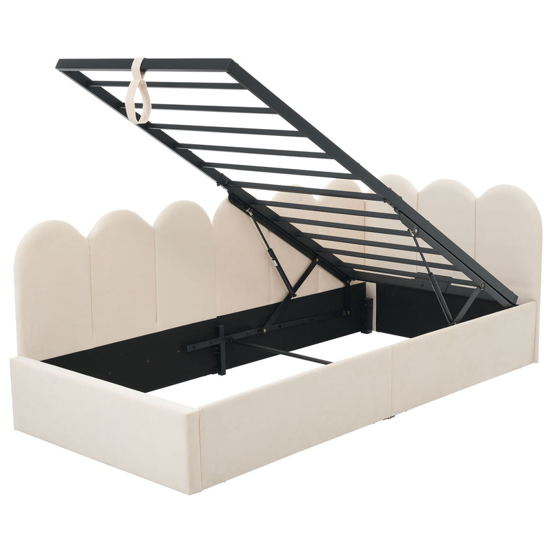 Upholstered Daybed With Hydraulic Storage