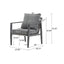 Modern Lounge Chair With Rope Accents And Cushions