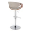 Symphony - Mid Century Modern Adjustable Barstool & Swivel With Rounded T Footrest (Set of 2)