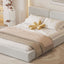 Upholstered Platform Bed, Grounded Bed With Solid Frame