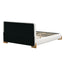 Elegant Boucle Upholstered Bed With Solid Wood Feet