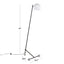 Eileen - Contemporary Floor Lamp - Nickel / White