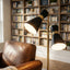Axis - Floor Lamp With 4 Way Switch Double Spots With Base - Black / Gold