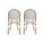 Chic French Bistro Chair With Durable Rattan And Aluminum Frame