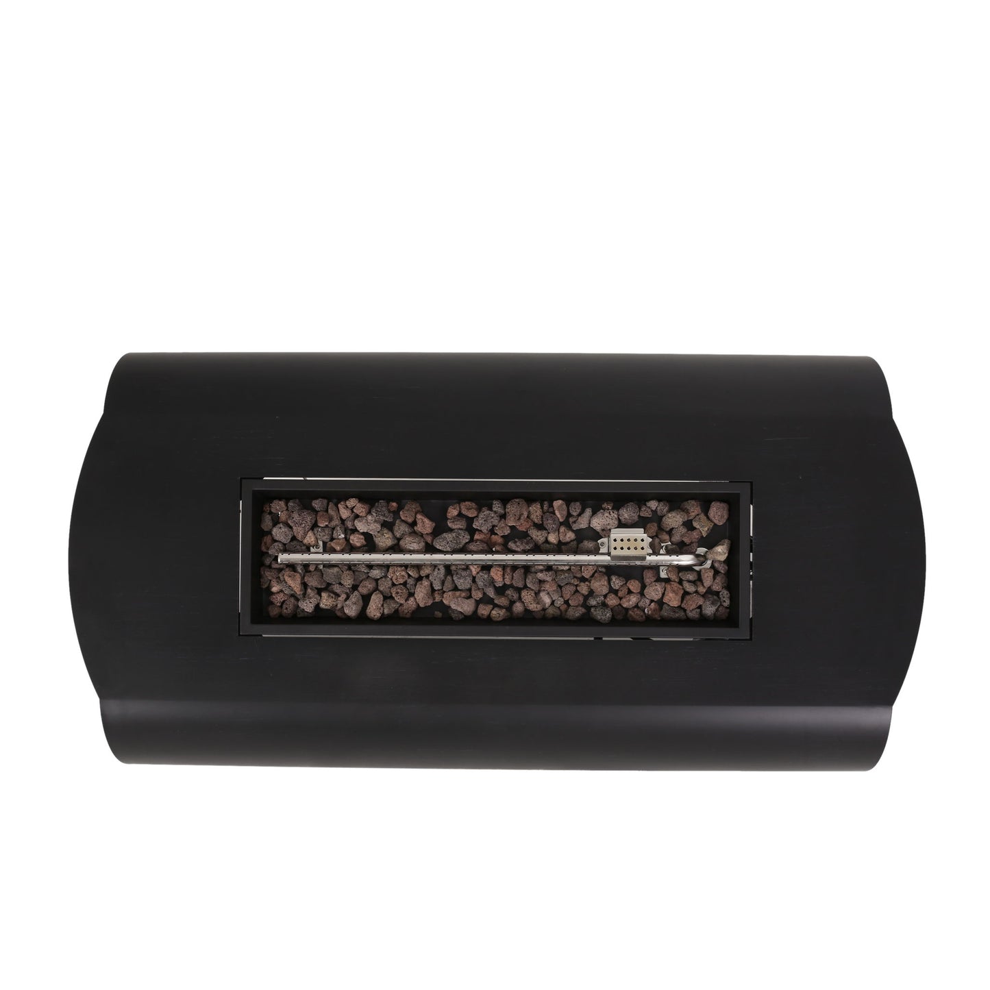Vernon - Rectangle Fire Pit 50, 000 Btu - Dark Gray