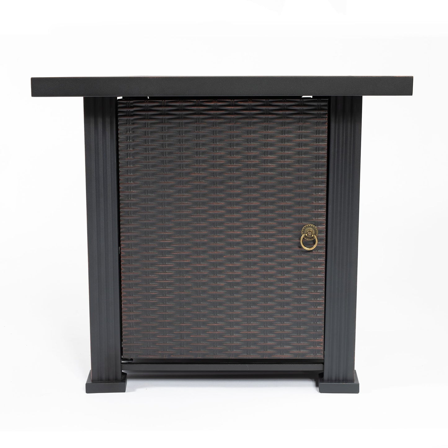 Square Fire Pit Table - Brown