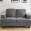 Modern Loveseat, Comfortable 2 Seater Couch With Deep Seating, Loose Back Cushions, Wide Arms