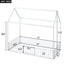 Metal House Bed With Fence And Door