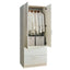 Emma - 2 Door Closet With 2 Drawers And Hanging Bars - White