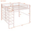 Loft Bed With 4 Tier Shelves And Storage