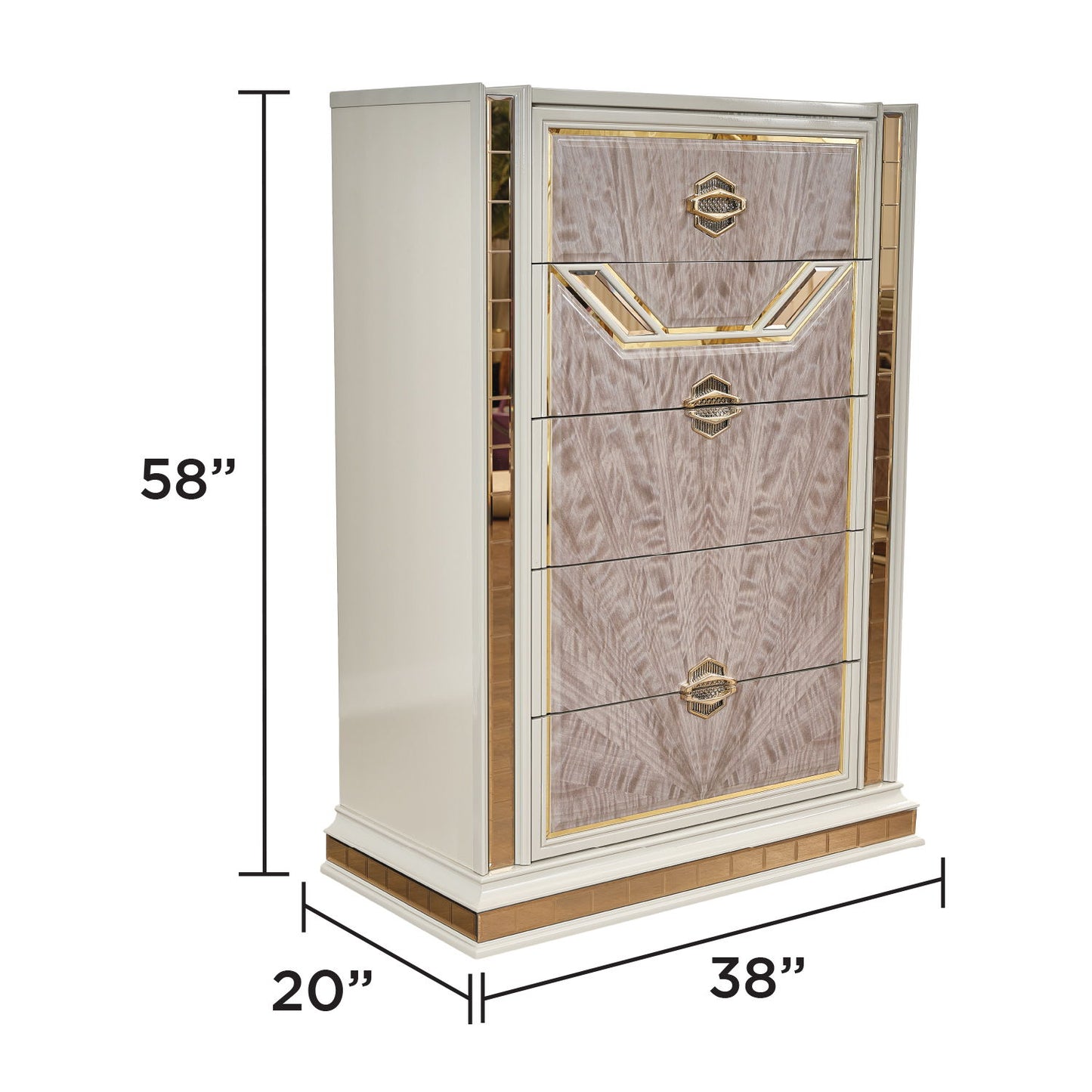 Omari - 5 Drawer Chest - Beige