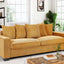 Luxe Sofa With 5 Matching Toss Pillows, Sleek Design, Spacious And Comfortable 3 Seater Couch