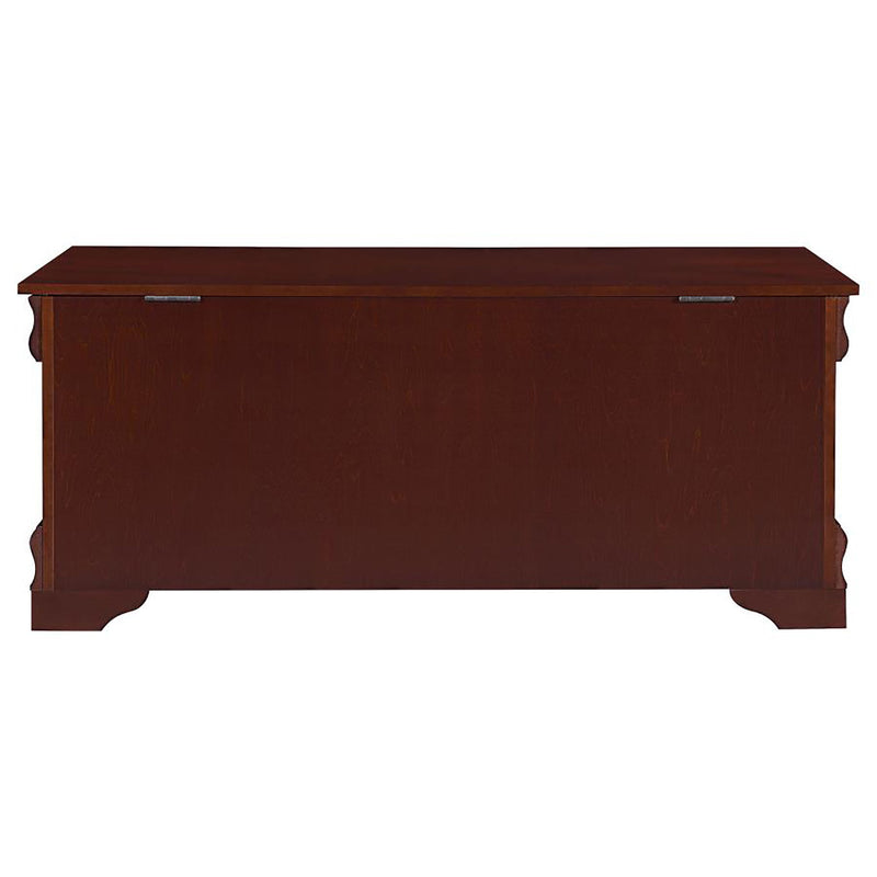 Chest With Curved Moldings And Bracket Feet - Brown