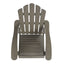Outdoor Foldable Adirondack Chair With Hand Crafted Details - Gray