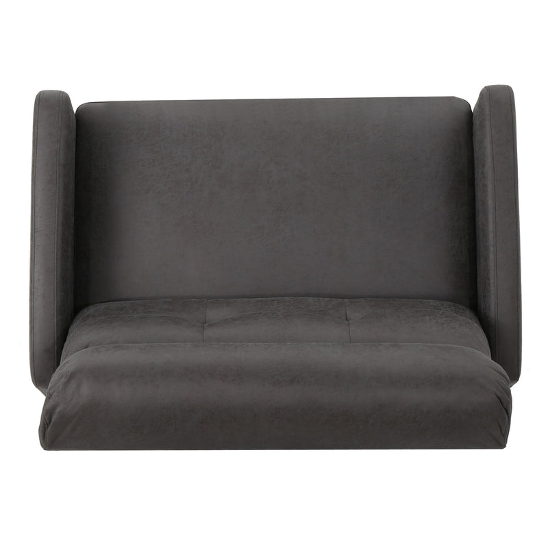 Alma - Contemporary Upholstered Loveseat Recliner - Slate