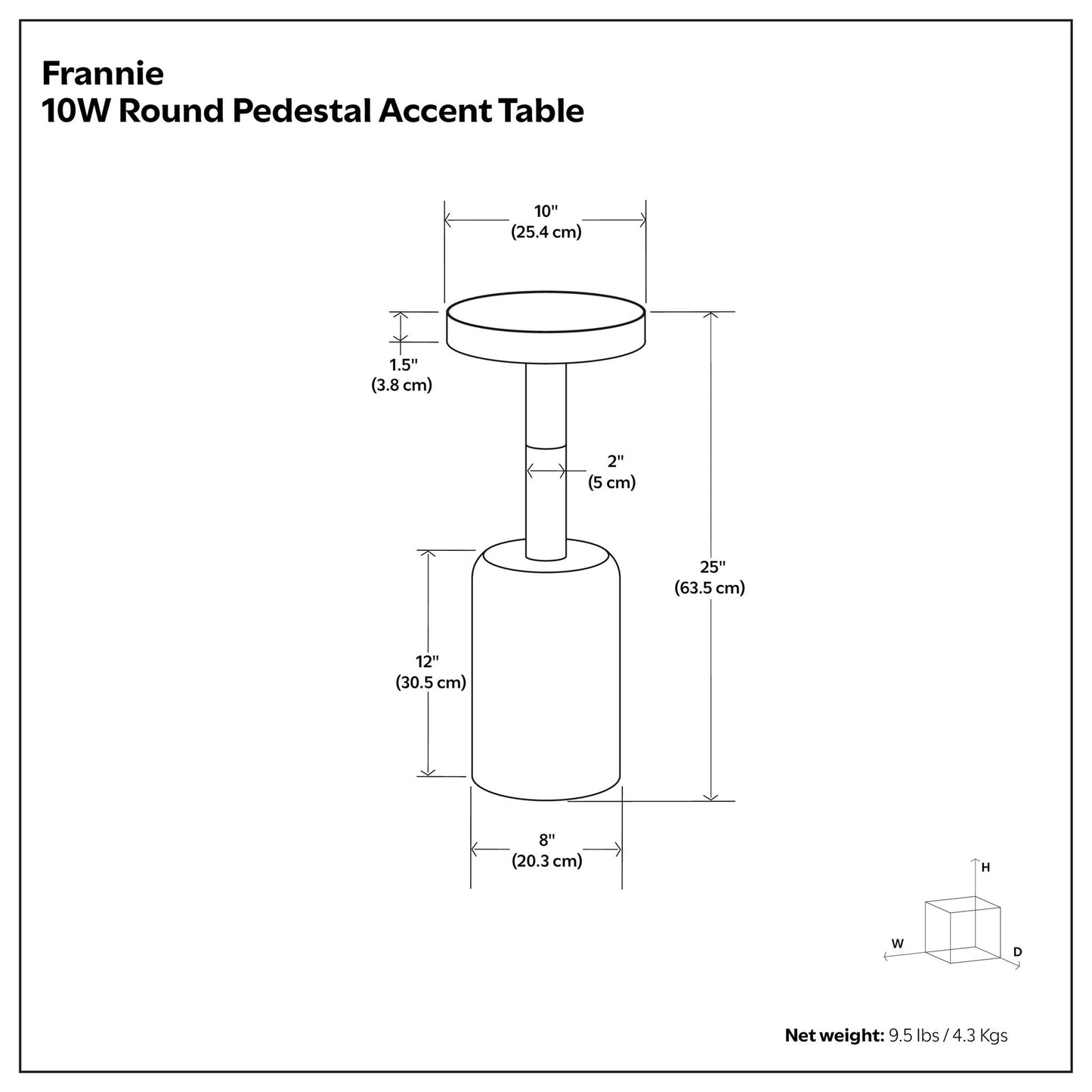 Frannie - Side Table - Gold / Black