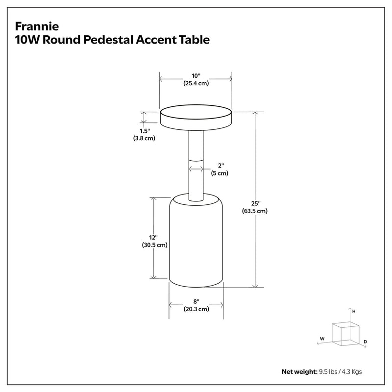 Frannie - Side Table - Gold / Black