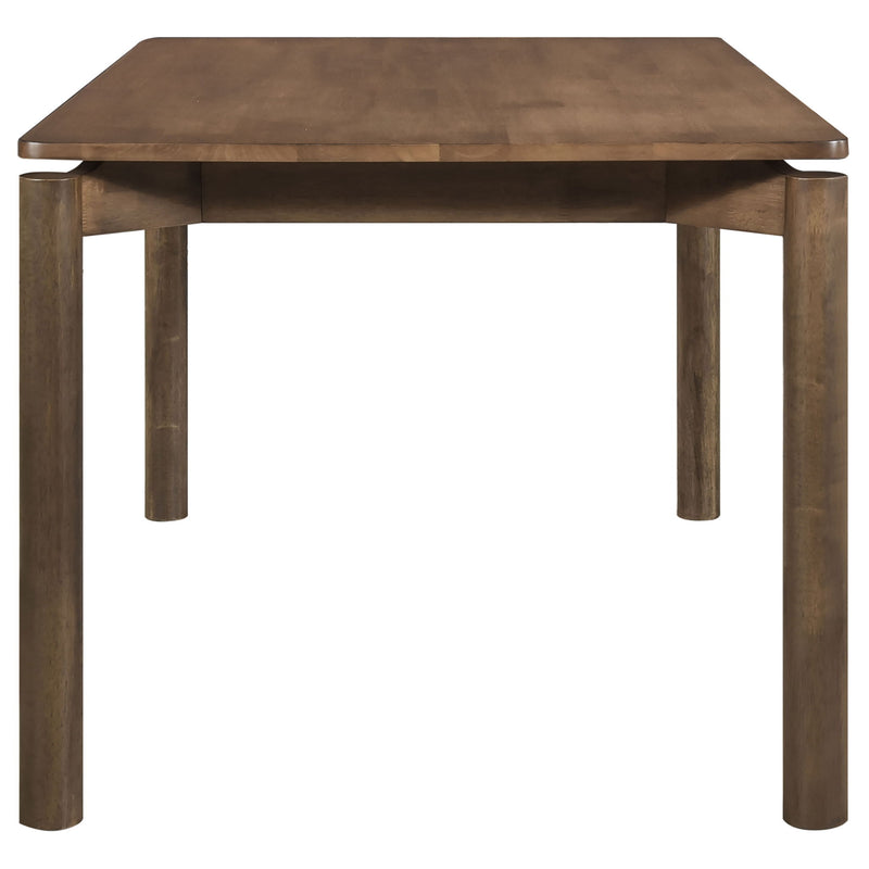 Svenstra - Rectangular Dining Table Set With Armless Side Chairs, Wood, Natural Walnut, 59 X 35.5 X 30 Inches