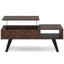 Lowry - Lift Top Coffee Table - Distressed Charcoal Brown
