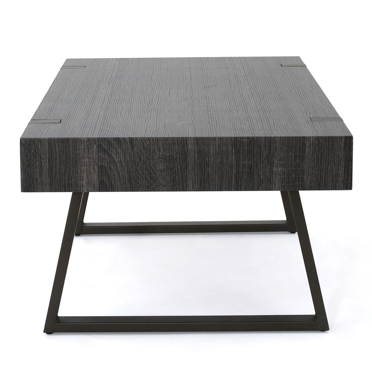 Abitha - Coffee Table With Industrial Powder Coated Metal Legs