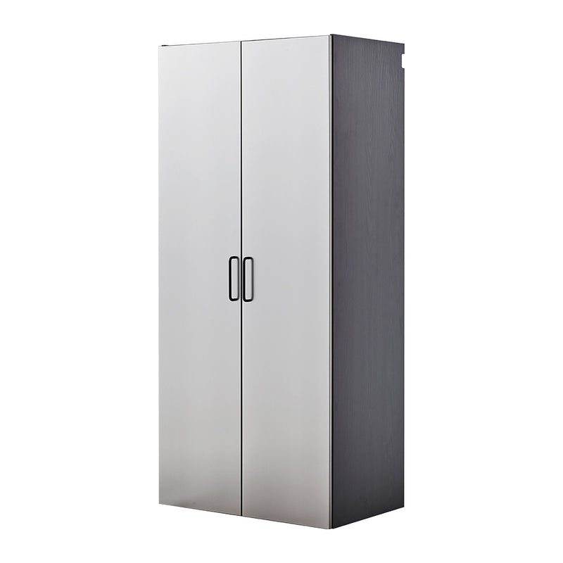 Astro Series - Wall Mounted Storage Cabinet With Soft Closing Drawers - Metallic Gray