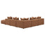 Colleen - 6 Piece Modular Sectional With Tight Seats - Terracotta