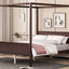 Canopy Platform Bed With Headboard And Footboard, Slat Support Leg