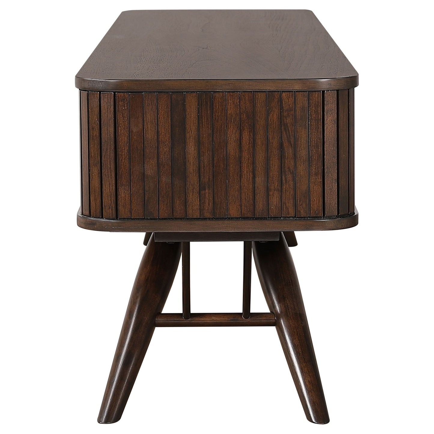 Stewart - TV Stand With Sliding Doors - Walnut