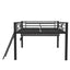 Gaming - Full Size Loft Bed With Desk, LED - Black