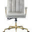 Damir - Vintage Top Grain Leather Office Chair - Antique White / Vintage