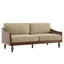 3 Seater Sofa With Rattan Armrests