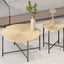 Radial - Pattern Coffee And End Table Set Waterproof Cover, Distressed Cylindrical Design (Set of 2)