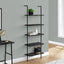 Bookshelf, Bookcase, Etagere, Ladder, 5 Tier, For Office, Marble Look Contemporary & Modern