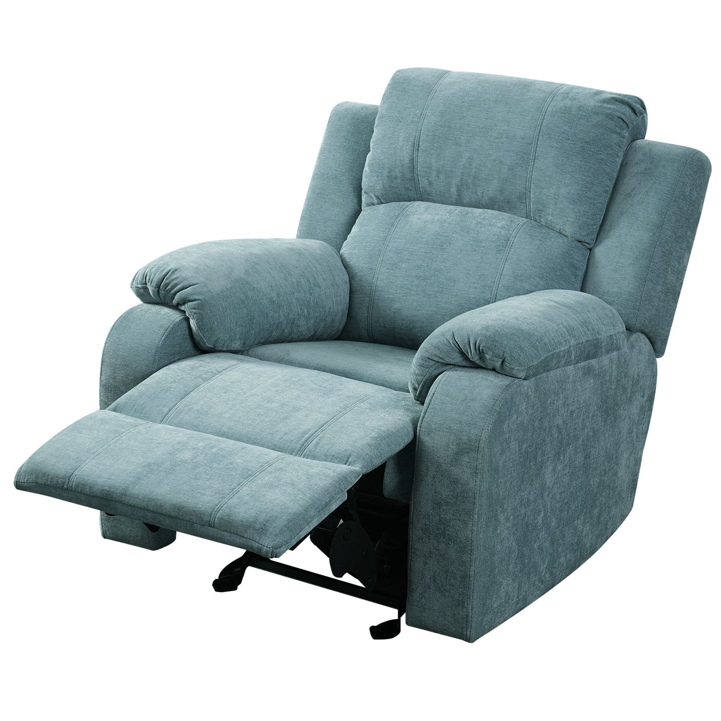 Upholstered Manual Recliner Chair With 3 Adjustable Backrest Positions