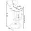 Bar Stool With Curved Design, Height Adjustable & Swivel Base (Set of 2) - Black