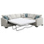Radison - Upholstered Sectional Sofa With Hidden Sleeper - Greige