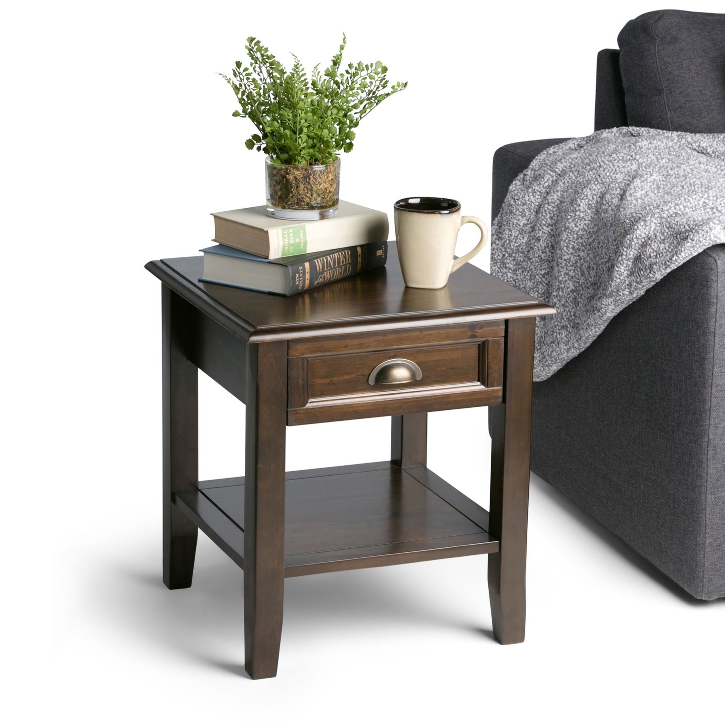 Burlington - End Table - Mahogany Brown