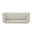 Modern 3 Seater Sofa, Upholstered Couch With Curved Armrests