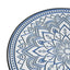 Outdoor Round Side Table With Mosaic Style Top And Curved Iron Legs