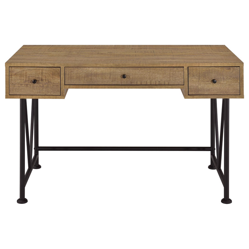 Vellun - 3 Drawer Writing Desk - Mango Color