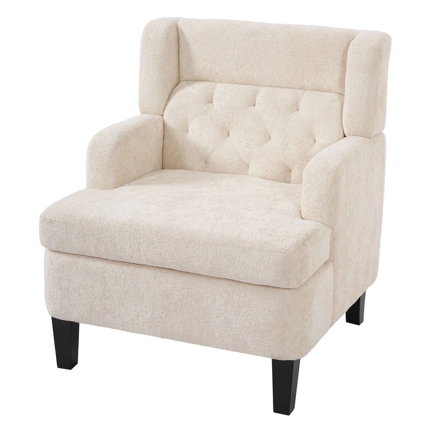 Modern Tufted Upholstered Accent Chair For Living Room