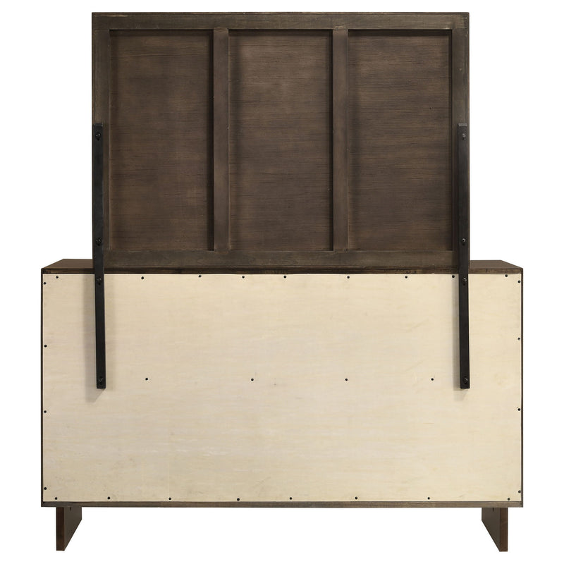 Hemlock - 6 Drawer Dresser With Mirror - Brown