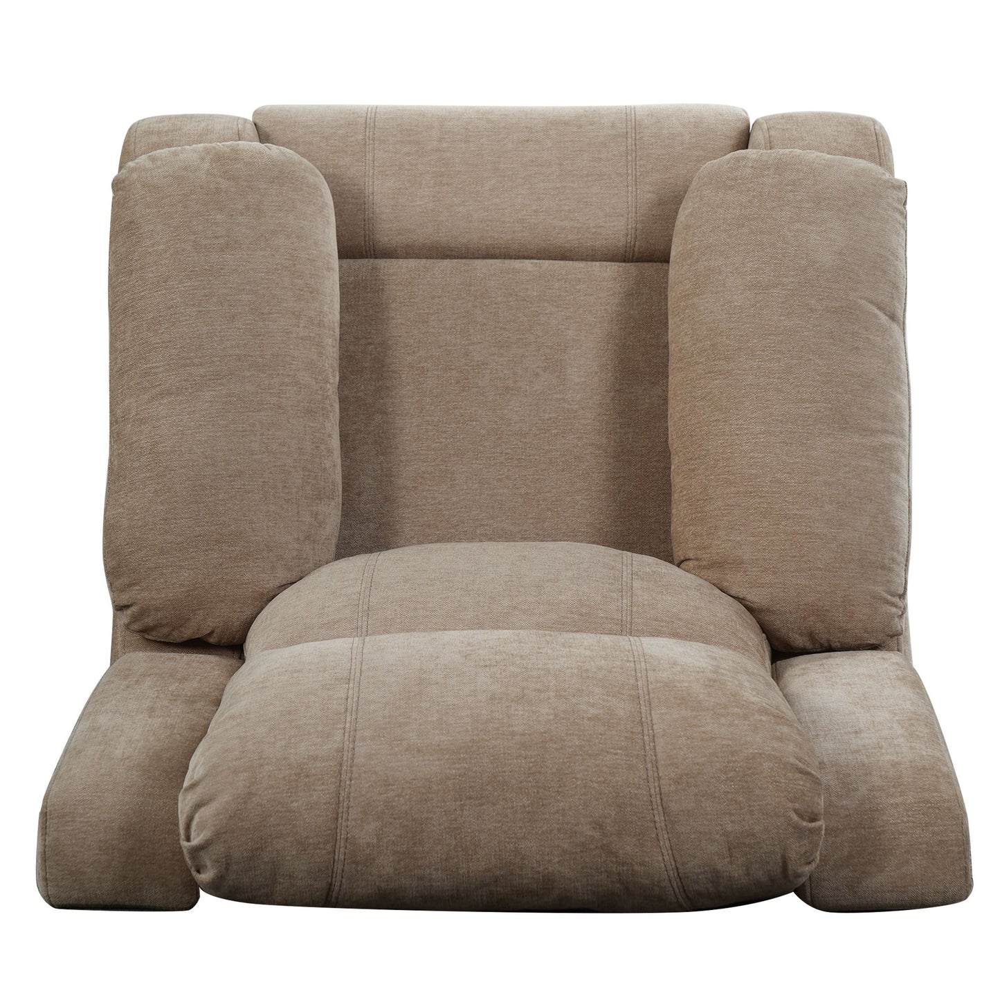 Upholstered Manual Recliner Chair With 3 Adjustable Backrest Positions