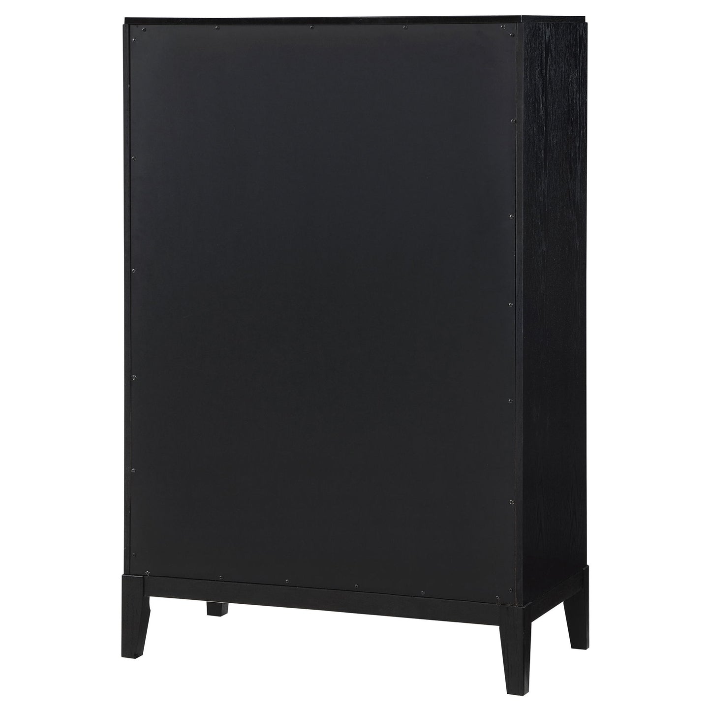 Mason - 5 Drawer Chest With Fluted Design - Black
